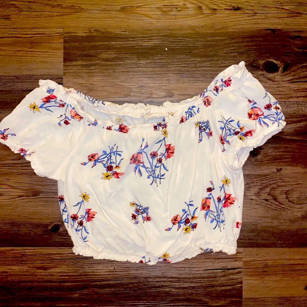 Off the shoulder mini blouse